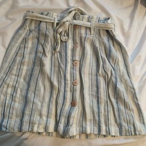 striped tie skirt